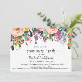 Invitation Sortir Envoyer la photo florale de la fête d'adieu (Debout devant)