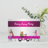 Invitation Sortir Fête Filles Vélo Bagage Amusant (Debout devant)