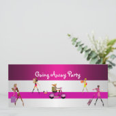 Invitation Sortir Fête Filles Vélo Bagage Amusant (Debout devant)