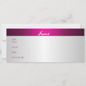 Invitation Sortir Fête Filles Vélo Bagage Amusant (Dos)