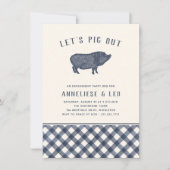 Invitation Sortons de porc ! | Summer BBQ Engagement Party (Devant)