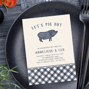 Invitation Sortons de porc !   Summer BBQ Engagement Party