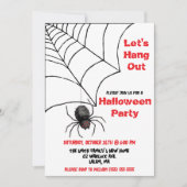 Invitation Sortons ensemble, Araignée, Soirée Halloween Toile (Devant)