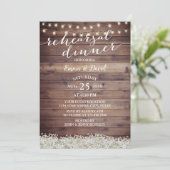 Invitation Souffle de bébé Dîner de répétition Mariage rustiq (Debout devant)