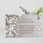 Invitation Souffle de bébé Dîner de répétition rustique (Debout devant)