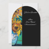 INVITATION SOUFFLE ET CHAT NOIR À LA FÊTE D'ÉTÉ TURQUOISE BLE (Dos)