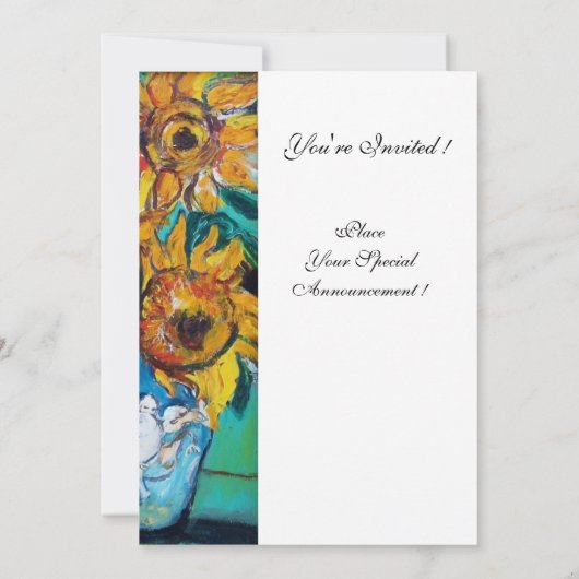 INVITATION SOUFFLE ET CHAT NOIR À LA FÊTE D'ÉTÉ TURQUOISE BLE (Dos)