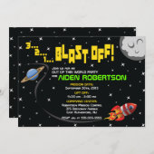 Invitation Soufflez dans l'invitation d'anniversaire de (Devant / Derrière)