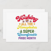 Invitation Souhaiter À Tous Les Homophobes Un Mois De Super F (Devant / Derrière)