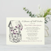 Invitation Souhaiter Bien Couples Douche Plum Coeurs (Debout devant)