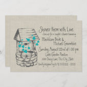 Invitation Souhaitez Bien Couples Douche (Devant / Derrière)