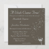Invitation Souhaitez Mariage Dandelion (Devant)