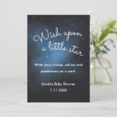 Invitation Souhaitez-vous sur un panneau Baby shower étoile (Debout devant)