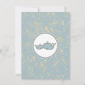 Invitation Souhaits de baleines bleues et dorées pour le jeu (Dos)