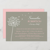 Invitation Souhaits d'invitation Baby shower (Devant / Derrière)