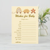 Invitation Souhaits pour les jeux de Baby shower et conseils (Debout devant)
