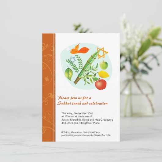 Invitation Soukkot (Debout devant)