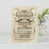 Invitation souliers de cowboy dîner de répétition occidentale (Debout devant)