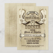 Invitation souliers de cowboy dîner de répétition occidentale (Devant / Derrière)