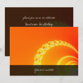 Invitation Sound Waves Fractal Art (Devant / Derrière)