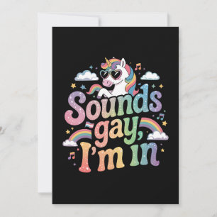Invitation Sounds gay Je suis dans LGBT pride arc-en-ciel uni
