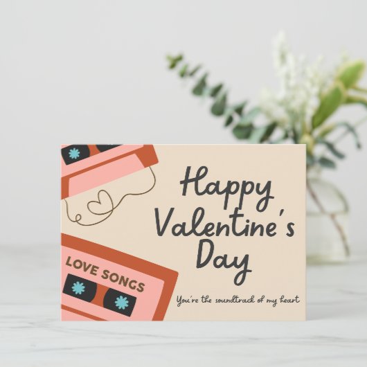 Invitation Soundtrack Of My Heart Valentine's Day Card (Debout devant)