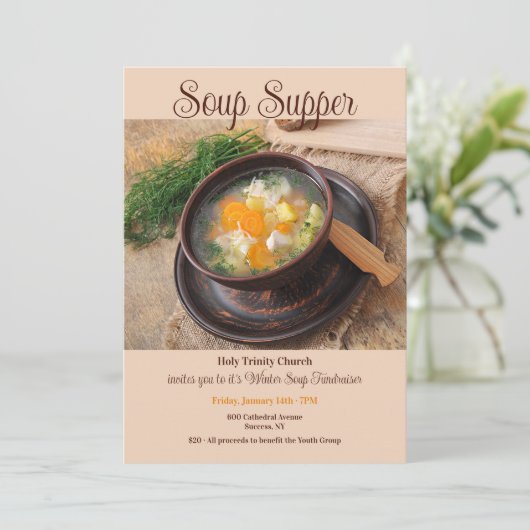 Invitation Soup Supper (Debout devant)