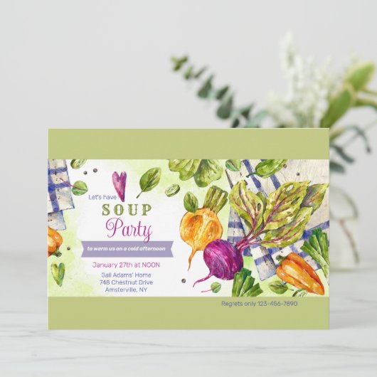 Invitation Soupe Party (Debout devant)