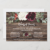 Invitation Souper de la répétition de Noël rustique (Devant)