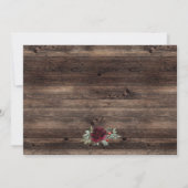 Invitation Souper de la répétition de Noël rustique (Dos)