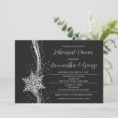 Invitation Souper de répétition hivernale Silver Black Snowfl (Debout devant)