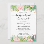 Invitation Souper Rustique Succulent Cactus Mariage (Devant)