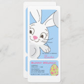 Invitation Souriante de Bunny de Pâques (Devant / Derrière)
