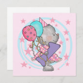 Invitation Souris 1er anniversaire T-shirts et cadeaux (Devant / Derrière)