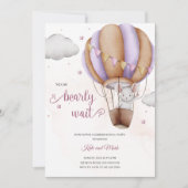 Invitation Souris aquarelle dans un ballon d'air Révélation d (Devant)