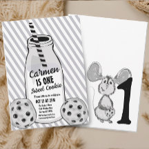 Souris au lait et au biscuit Premier anniversaire