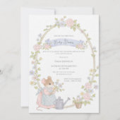 Invitation Souris de Fête de Bébé Fantaisiste (Devant)
