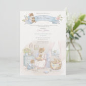 Invitation Souris de Fête de Bébé Fantaisiste (Debout devant)