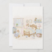 Invitation Souris de Fête de Bébé Fantaisiste (Dos)