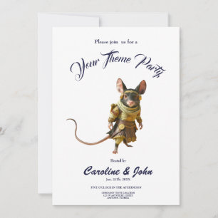 Invitation Souris exploratrice du désert Steampunk