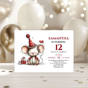 Invitation Souris lumineuse et fantaisiste Édition anniversai