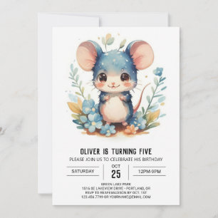 Invitation Souris Magique pour enfants Anniversaire