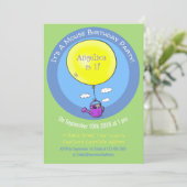 Invitation Souris mignonne dans la canette d'arrosage avec de (Debout devant)