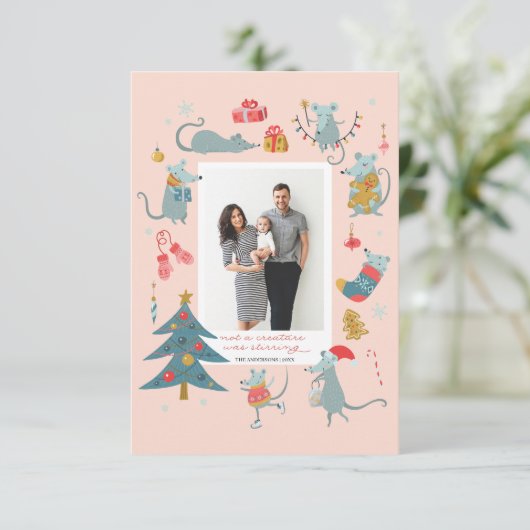 Invitation Souris | Pas une créature était source de vacances (Debout devant)