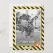 Invitation Sous Construction Camion Camion Anniversaire Condu (Dos)