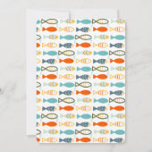 Invitation Sous la baleine marine Poisson 1er anniversaire (Dos)