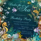 Invitation Sous la fête d'anniversaire de la mer