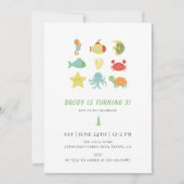 Invitation Sous la fête d'anniversaire de la mer (Devant)