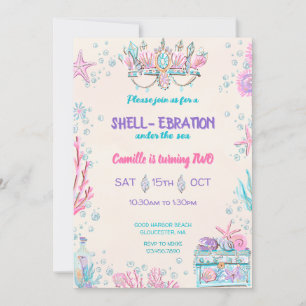 Invitation Sous la fête d'anniversaire de la mer