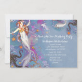 Invitation Sous la fête d'anniversaire de la sirène de mer (Dos)